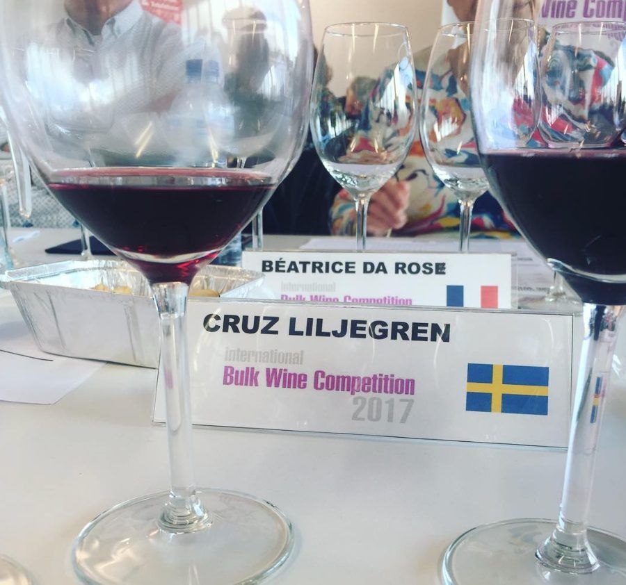 Judge name card at the International Bulk Wine Competition